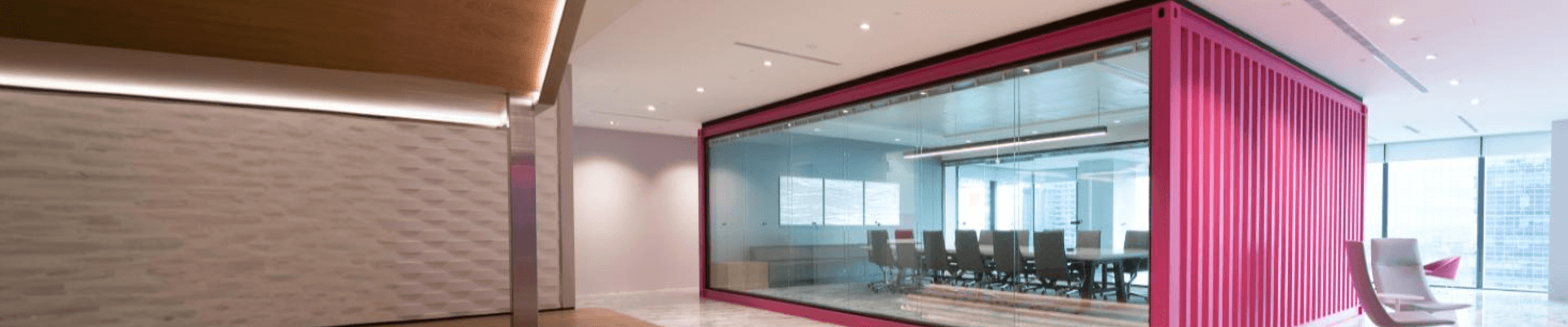Shipping container meeting room