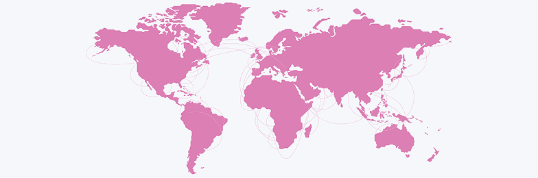 ONE container shipping service route map