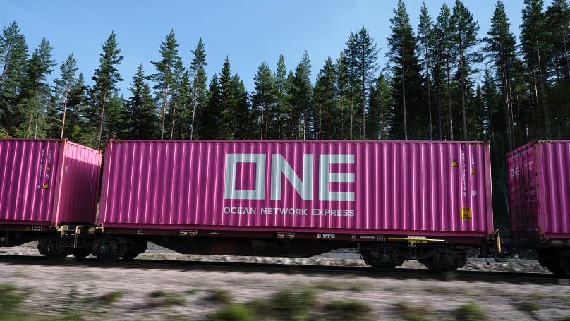 ONE freight rail container shipping